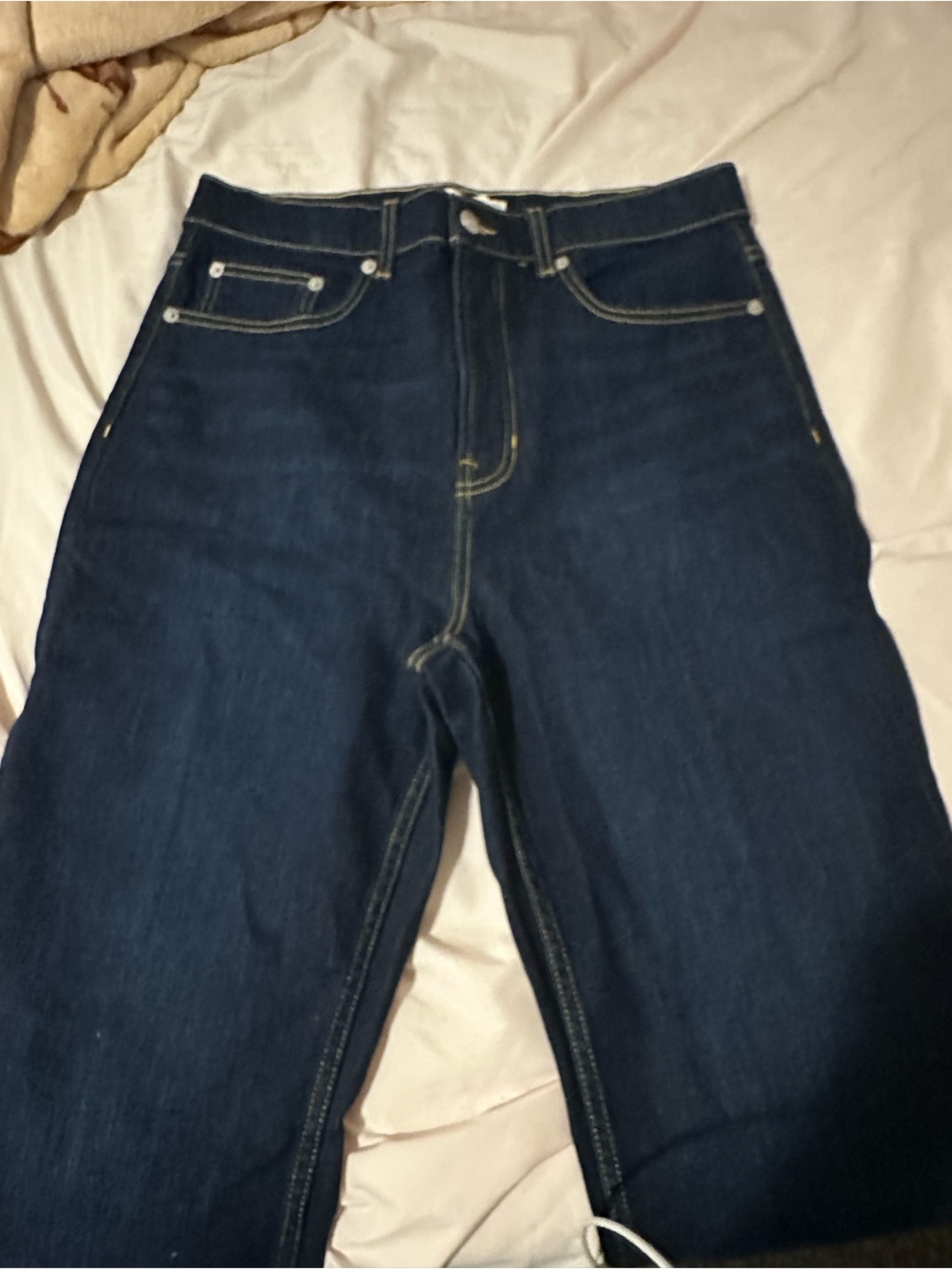 SPANX Women’s Wide-Leg Jeans in Dark Blue